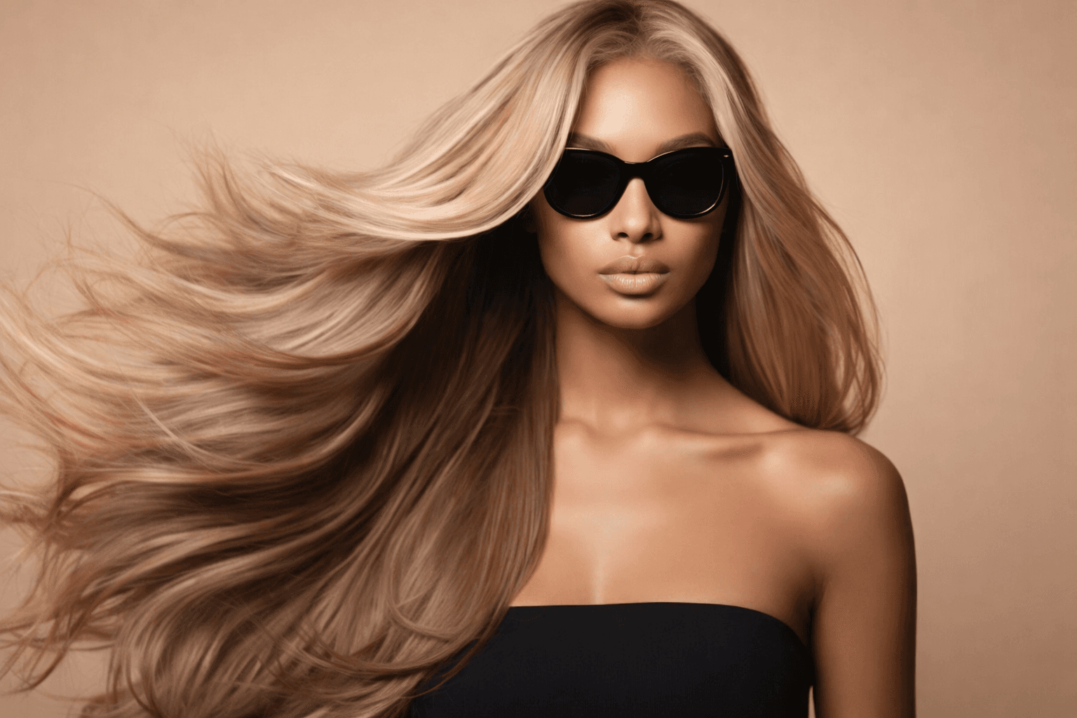 Luxury nude wig background